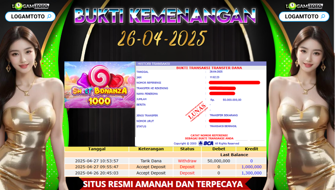 SELAMAT KEPADA MEMBER SETIA LOGAMTOTO BERHASIL JACKPOT DI TOGEL TOTO MACAU 